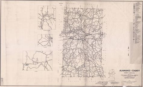 1972 Road Map of Alamance County, North Carolina