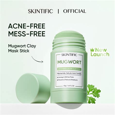 Jual SKINTIFIC Mugwort Clay Mask Stick Mask Cleansing Clay Masker Wajah Travel Friendly for ...