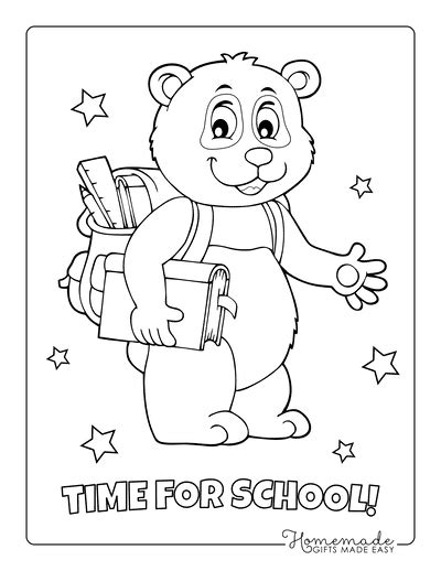 Free Printable First Day Of School Coloring Pages