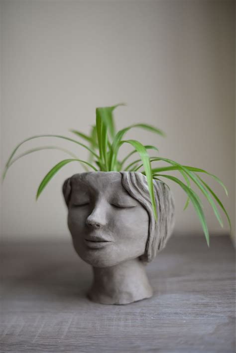 Ceramic Plant Pot Heads - Garden Plant