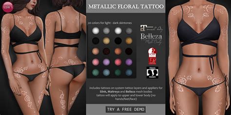 Metallic Floral Tattoo | out now @ Uber izzies.wordpress.com… | Flickr