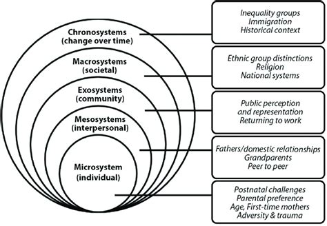 Schematic illustration of findings against Bronfenbrenner's ecological... | Download Scientific ...