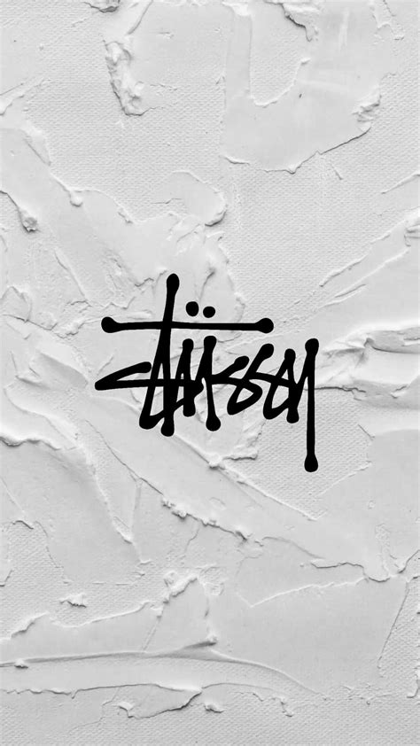 Download Stussy Logo On Textured Background Wallpaper | Wallpapers.com