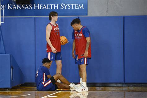 Apparent injury brings swift end to KU basketball camp scrimmage - KU Sports