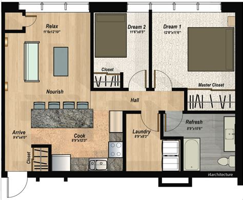 Two Bedroom Condo Floor Plans - floorplans.click