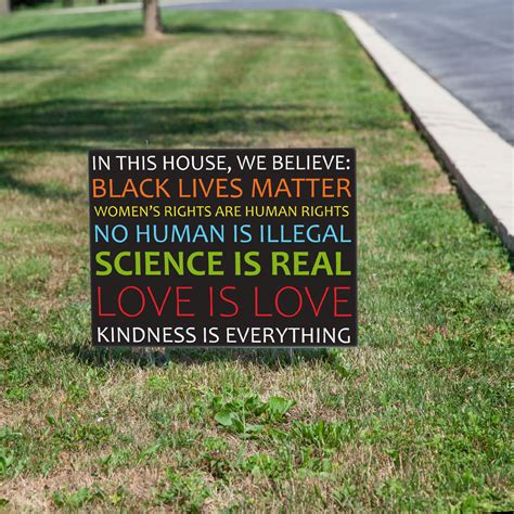 In This House, We Believe Yard Sign | Free Shipping | TV