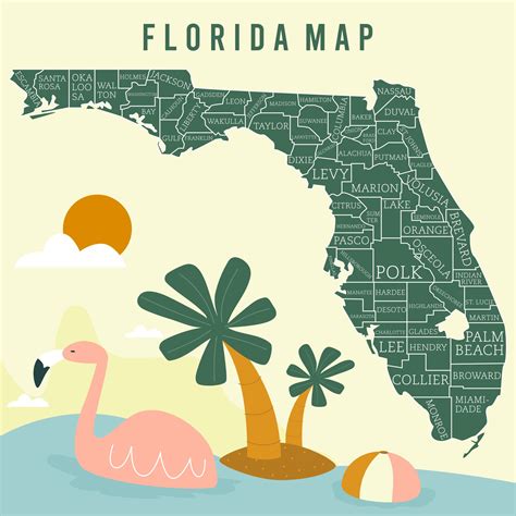 Florida State Map - 10 Free PDF Printables | Printablee