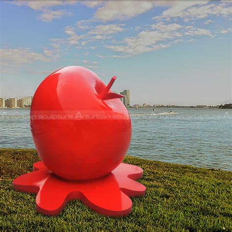 Metal Apple Sculpture