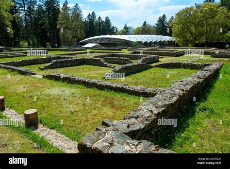 Saint Leger sous Beuvray Oppidum of Bibracte, capital of Eduens. Archaeological site on Mont ...