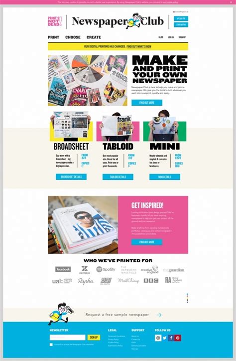 Newspaper Club | eCommerce Website Design Gallery & Tech Inspiration