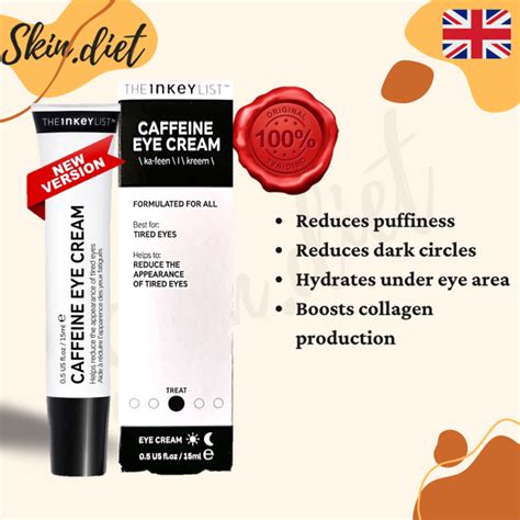 The Inkey List Caffeine Eye Cream 15ml (SkinDiet) [ .3% caffeine ...