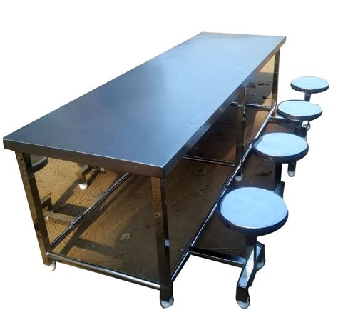 Stainless Steel Dining Table, 8 Seater, Table Dimensions: 7x2 Feet at Rs 25000/piece in Chennai