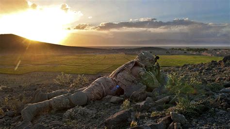 Wallpaper : landscape, sunset, hill, nature, soldier, morning, military ...