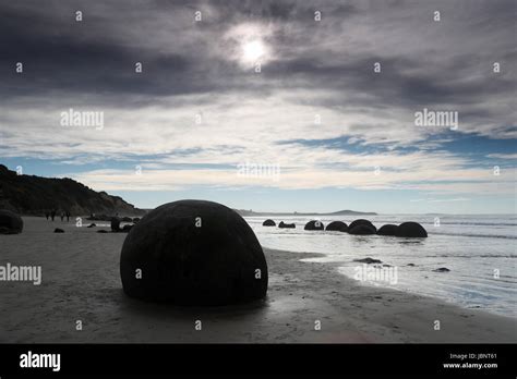 Moeraki Boulders on Koekohe Beach near Moeraki on New Zealand''s Otago ...