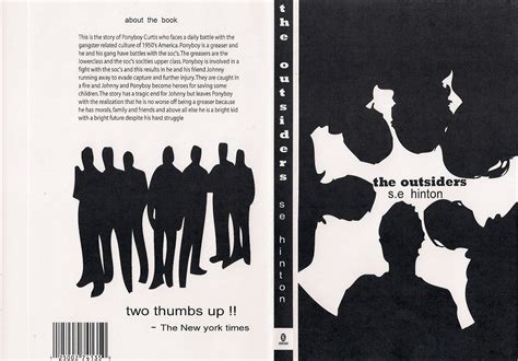 book cover for the outsiders | Book design, Graphic design books, Book design layout