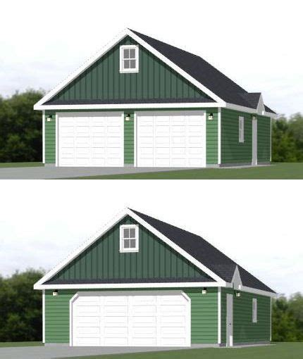 24x36 2-Car Garage -- #24X36G11C -- 1,344 sq ft - Excellent Floor Plans | Garage building plans ...