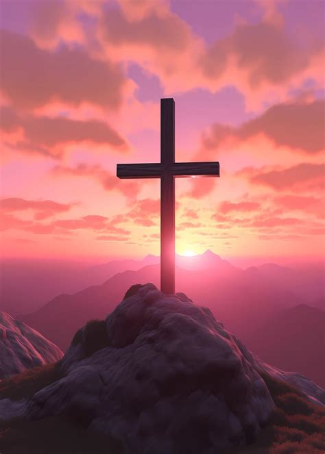 Christian Cross Sunset