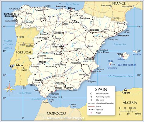 Spain map - Map showing Spain (Southern Europe - Europe)