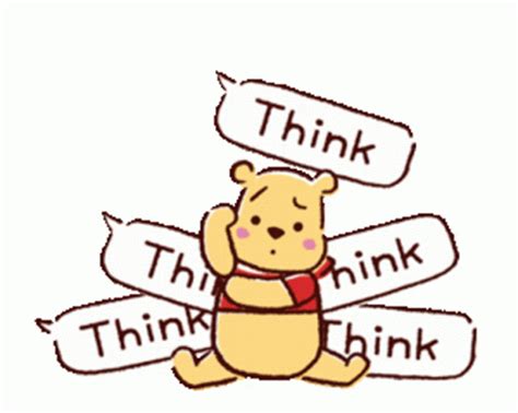 Pooh Cute Sticker - Pooh Cute Thinking - Discover & Share GIFs