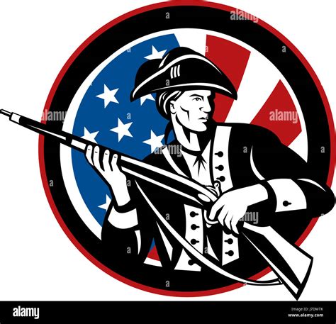 american army soldier illustration revolution patriot revolutionary american Stock Photo - Alamy