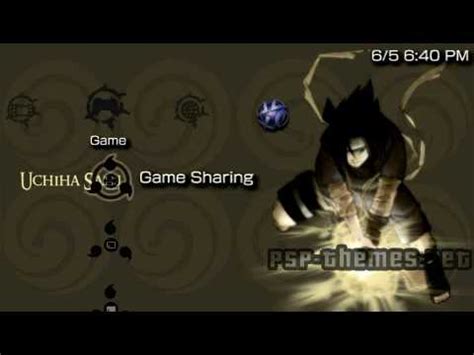 PSP Theme Naruto Sasuke PSP-Themes.NET - YouTube