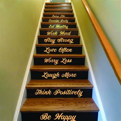 Stair Riser Step Quotes Vinyl Decals Home Staircase Stairway | Etsy