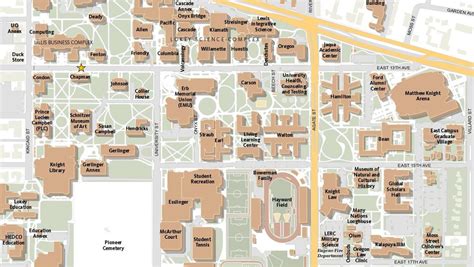 University Of Oregon Campus Map | Map Of Zip Codes