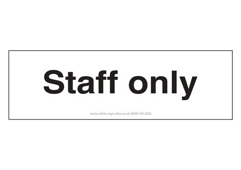 Staff Only Signs | Poster Template