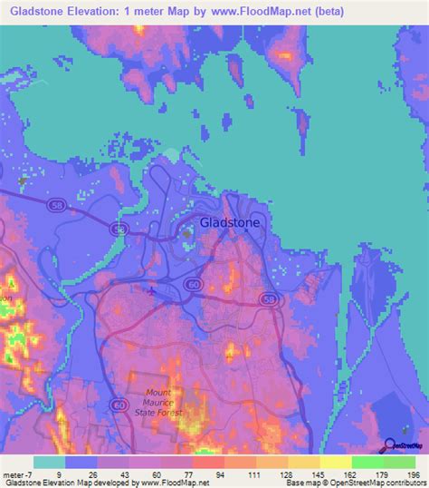 Elevation of Gladstone,Australia Elevation Map, Topography, Contour