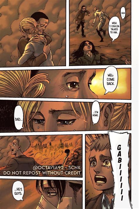 Attack on Titan ending chapter manga panel colored | Attack on titan, Attack on titan anime ...