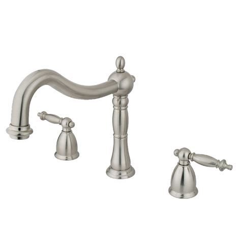 Kingston Brass Ks134.Tl Heritage Deck Mounted Roman Tub Filler - Walmart.com - Walmart.com