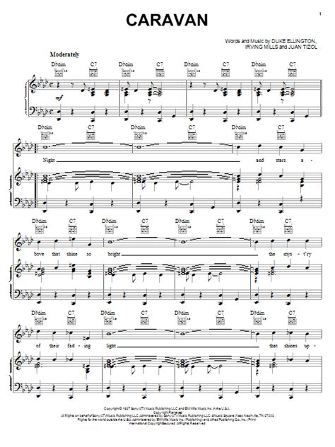 Duke Ellington 'Caravan' Sheet Music Notes, Chords, Score. Download ...