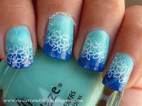 NailArt and Things: Blue Sponging Nail Art