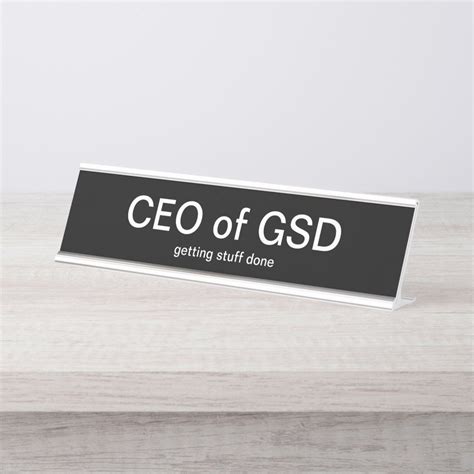 Funny Office Desk Name Plate Executive Gift | Zazzle | Desk name plates ...