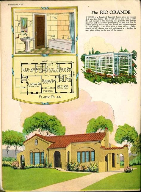 Spanish Colonial Revival House Plans Square Kitchen Layout | spanish-colonial.designinte.com