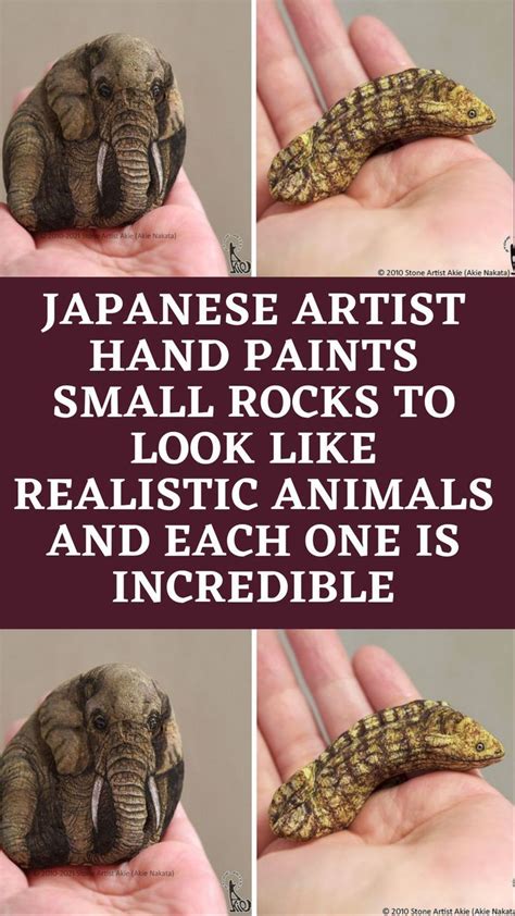 Japanese artist hand paints small rocks to look like realistic animals and each one is ...