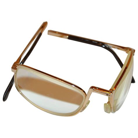 Christian Dior Foldable Gold Hardware Frame Eyeglasses For Sale at 1stdibs