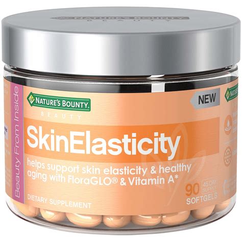 Nature's Bounty® SkinElasticity Dietary Supplement with Vitamin A + FloraGLO, Helps Support Skin ...