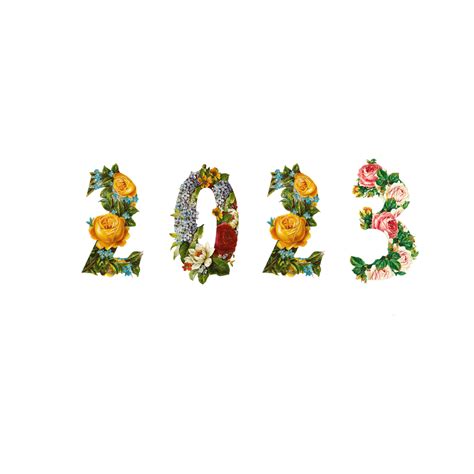 Año Nuevo 2023 Flores Png 2023 Año Nuevo Flores Png Y Vector Para ...