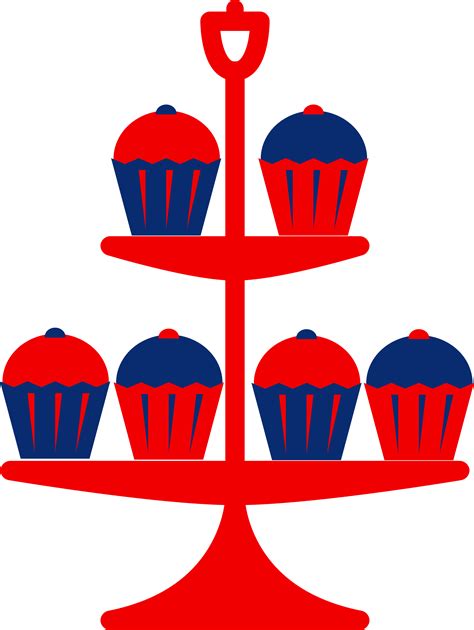 Clipart - Jubilee cake stand red