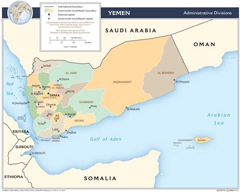 Regional Map of Yemen - country.report