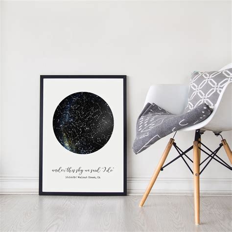 Personalized Night Sky Poster | Star map, Constellation map, Star map poster