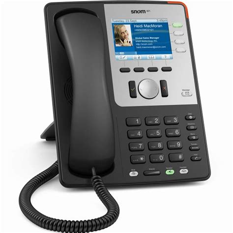 SNOM 821 VoIP Business Phone 12-Line LCD Gigabit SIP & Microsoft OCS ...