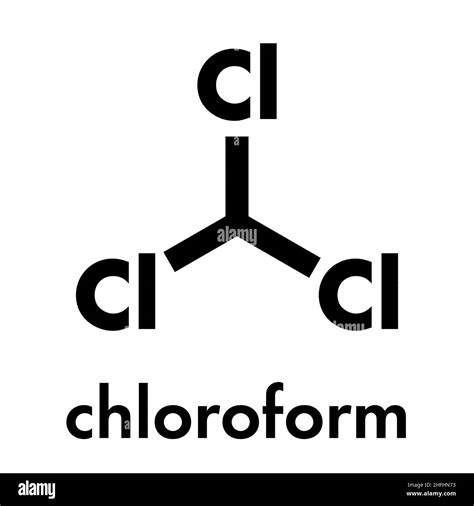 Chloroform solvent molecule. Skeletal formula Stock Vector Image & Art ...