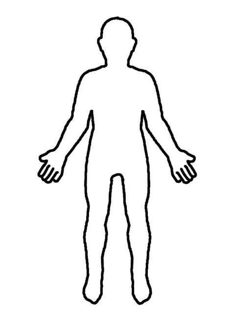 Human Body Outline Printable Human Clipart Body Outline Pencil and In ...