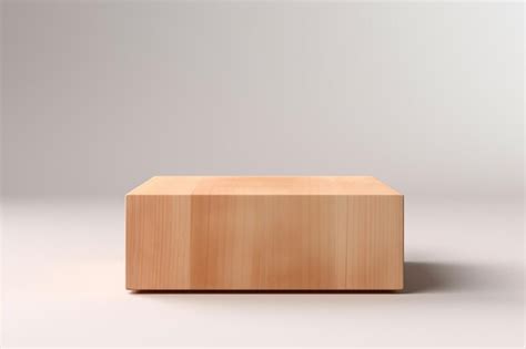 Premium AI Image | Wooden podium for product display on wooden table