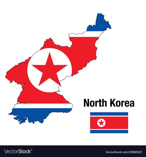North Korea Map With Flag - Dorrie Katharina