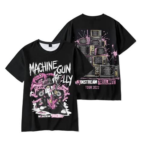 Machine Gun Kelly Merch MGK Mainstream Sellout Admat 2022 Tour T-shirt Merch Men Short Sleeve ...