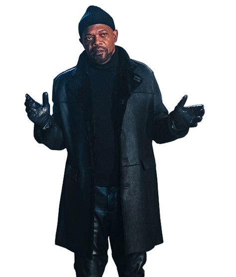 Shaft's Samuel L. Jackson "John Shaft II" Black Leather Coat