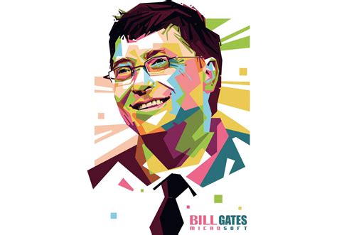 Bill Gates Vector Portrait 82789 Vector Art at Vecteezy